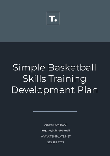 Free Simple Basketball Skills Training Development Plan Template to Edit Online