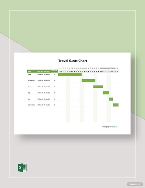 Simple Travel Gantt Chart Template