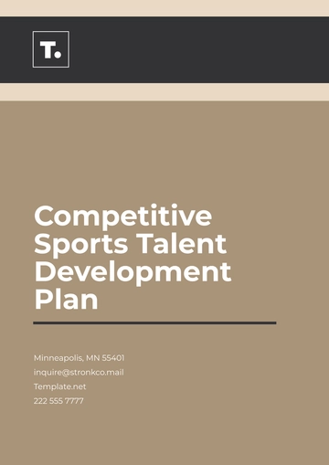 Free Competitive Sports Talent Development Plan Template to Edit Online