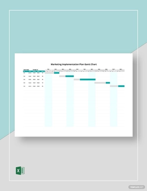 Marketing Implementation Plan Gantt Chart Template
