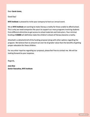 Proposal Letter Example