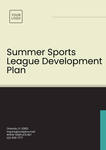 Free Summer Sports League Development Plan Template to Edit Online