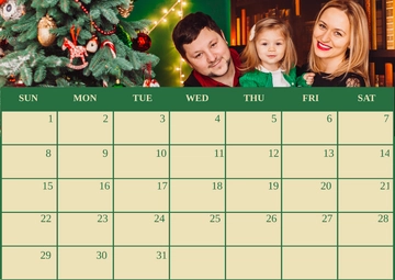 Free Christmas Photo Calendar Template to Edit Online