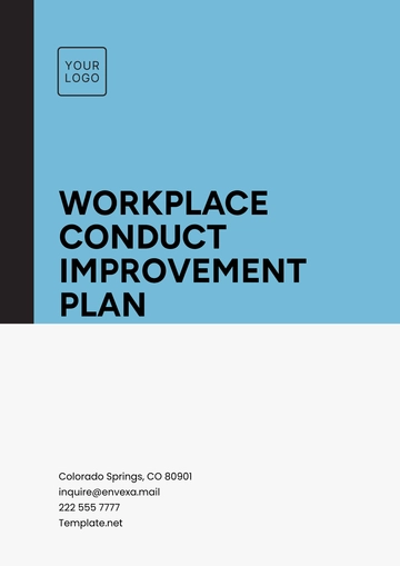 Free Workplace Conduct Improvement Plan Template to Edit Online