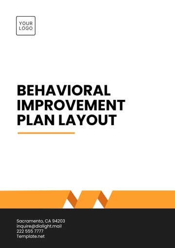 Free Behavioral Improvement Plan Layout Template to Edit Online