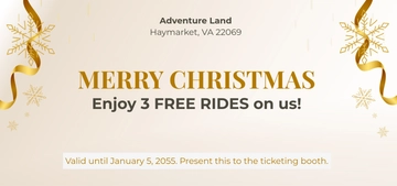 Free Golden Christmas Gift Certificate Background Template to Edit Online