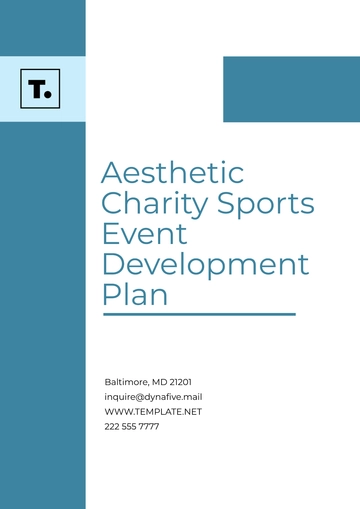 Free Aesthetic Charity Sports Event Development Plan Template to Edit Online