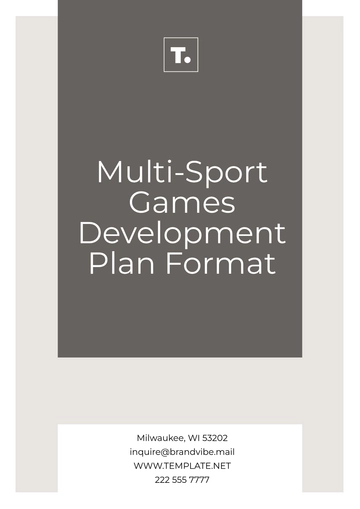 Free Multi-Sport Games Development Plan Format Template to Edit Online