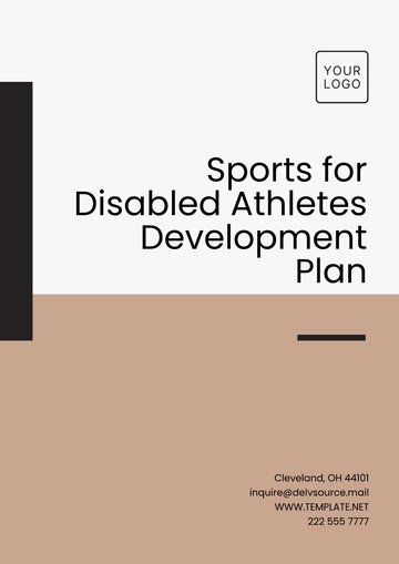 Free Sports for Disabled Athletes Development Plan Template to Edit Online