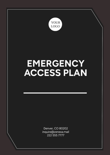 Free Emergency Access Plan Template to Edit Online
