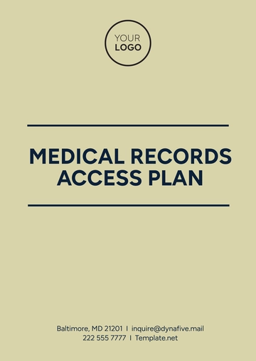 Free Medical Records Access Plan Template to Edit Online