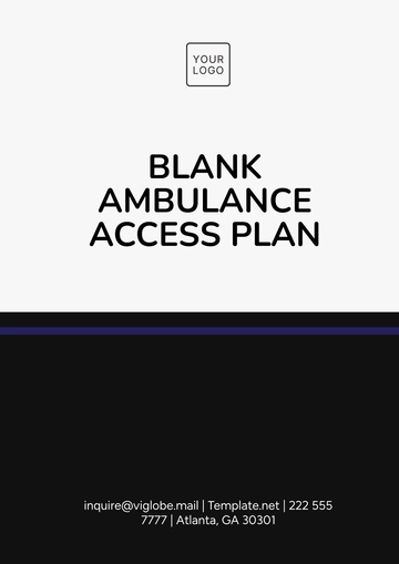 Free Blank Ambulance Access Plan Template to Edit Online