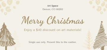 Free Aesthetic Christmas Gift Certificate Template to Edit Online