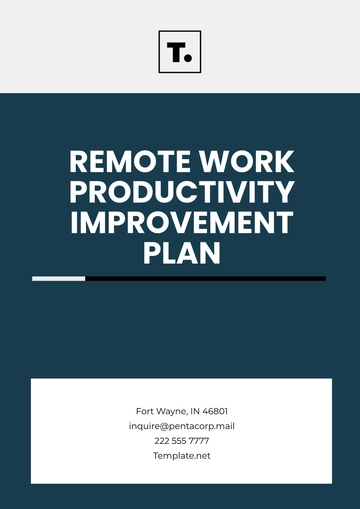 Free Remote Work Productivity Improvement Plan Template to Edit Online