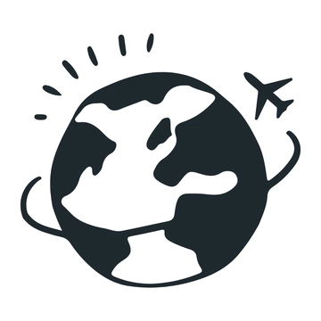 Free Black and White Travel Clipart to Edit Online