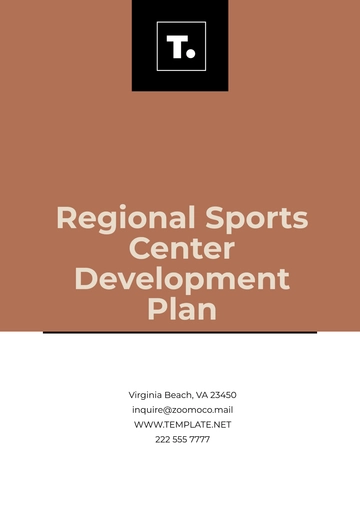 Free Regional Sports Center Development Plan Template to Edit Online