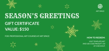 Free Professional Christmas Gift Certificate Template to Edit Online