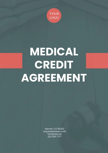 Free Medical Credit Agreement Template to Edit Online