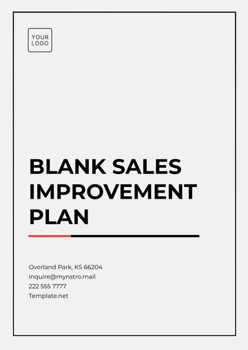 Free Blank Sales Improvement Plan Template to Edit Online