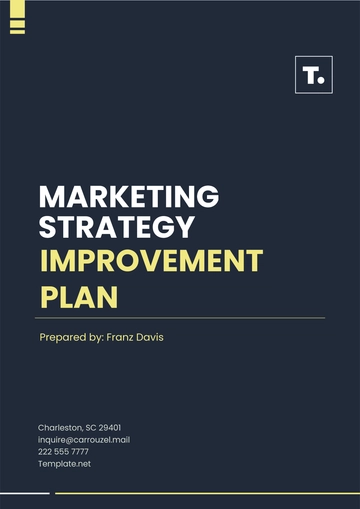 Free Marketing Strategy Improvement Plan Template to Edit Online
