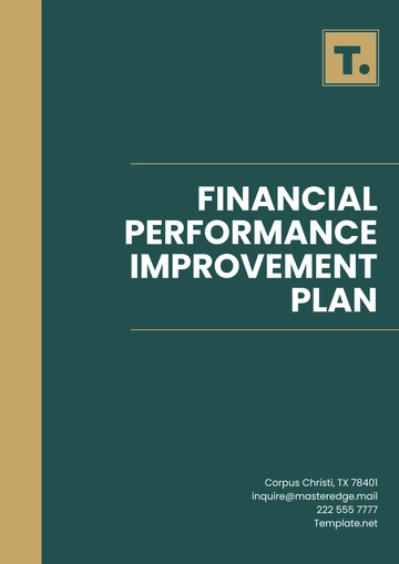 Free Financial Performance Improvement Plan Template to Edit Online