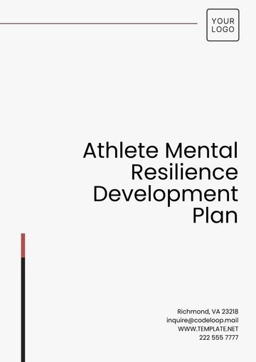 Free Athlete Mental Resilience Development Plan Template to Edit Online