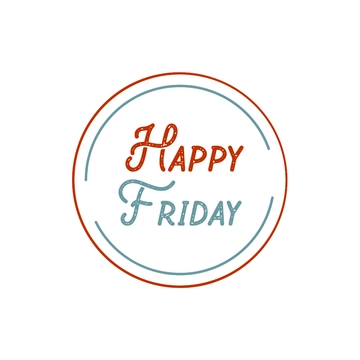 Free Happy Friday Sticker Template to Edit Online