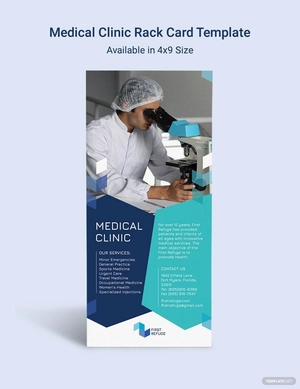Medical Clinic Rack Card Template