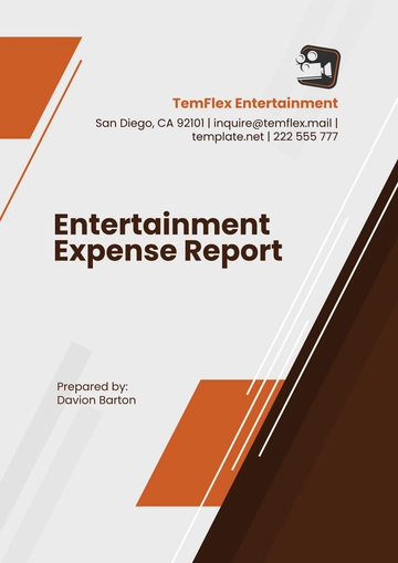 Free Entertainment Expense Report Template to Edit Online