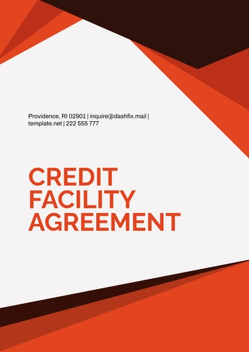 Free Credit Facility Agreement Template to Edit Online