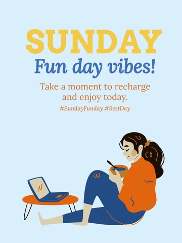 Free Sunday Funday Social Media Post Template to Edit Online