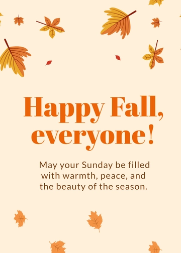 Free Fall Sunday Greeting Template to Edit Online