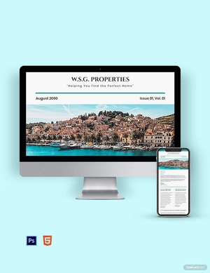 Coastal Real Estate Newsletter Template
