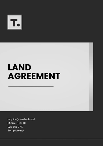 Free Land Agreement Template to Edit Online