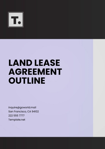 Free Land Lease Agreement Outline Template to Edit Online