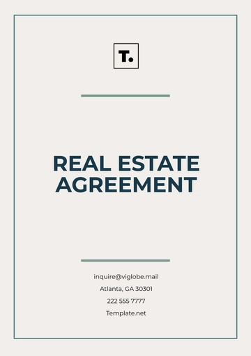 Free Real Estate Agreement Template to Edit Online