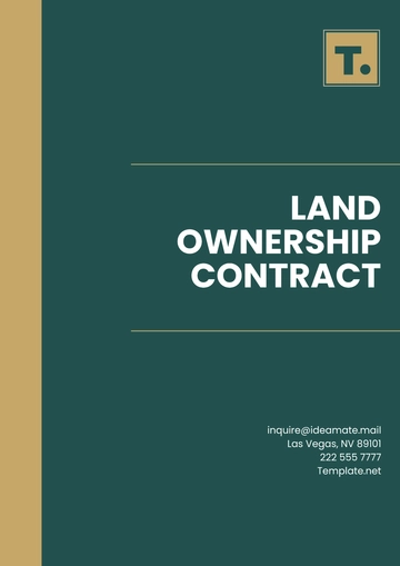 Free Land Ownership Contract Template to Edit Online