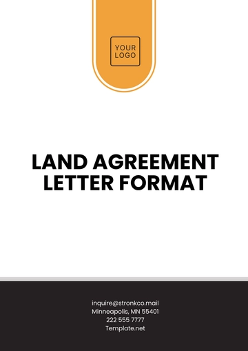 Free Land Agreement Letter Format Template to Edit Online