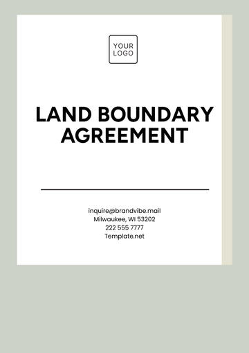 Free Land Boundary Agreement Template to Edit Online