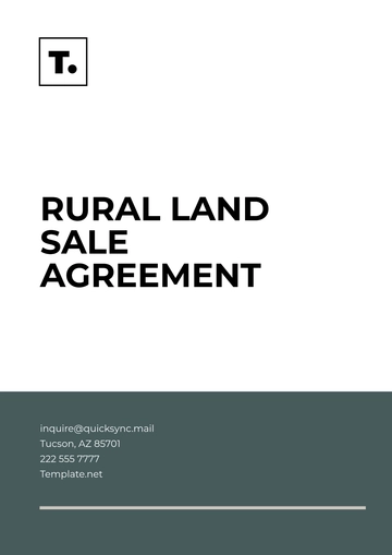 Free Rural Land Sale Agreement Template to Edit Online