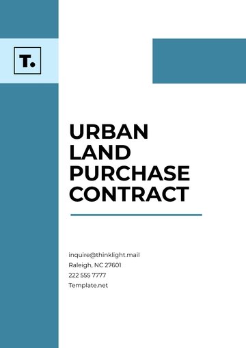 Free Urban Land Purchase Contract Template to Edit Online