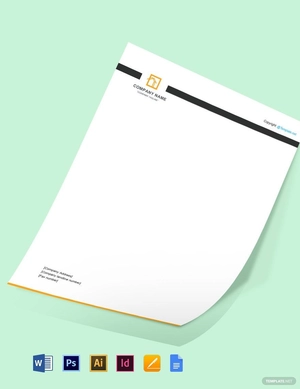 Modern Real Estate Letterhead Template