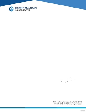 Real Estate Agent Letterhead Template
