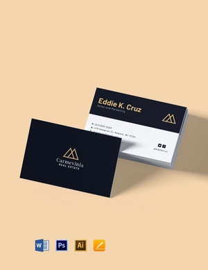 Professional Real Estate Property Business Card Template