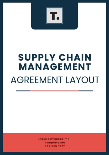 Free Supply Chain Management Agreement Layout Template to Edit Online