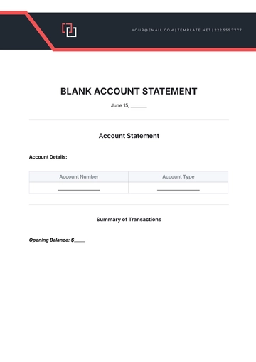 Free Blank Account Statement Template to Edit Online