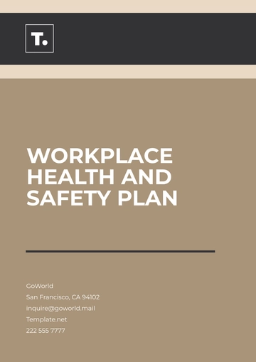 Free Workplace Health and  Safety Plan Template to Edit Online