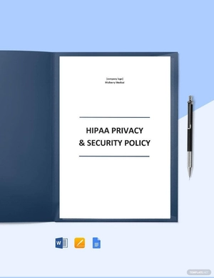 HIPAA Privacy and Security Policy Template