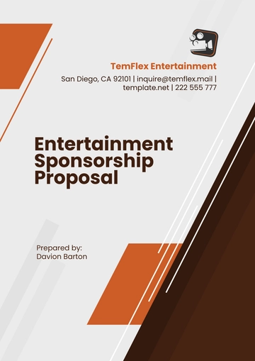 Free Entertainment Sponsorship Proposal Template to Edit Online
