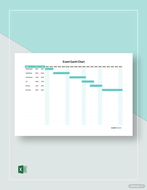 Sample Event Gantt Chart Template